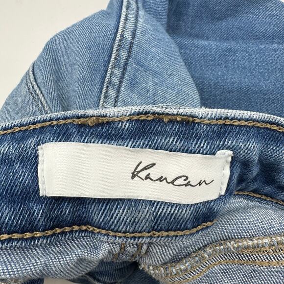 KanCan Estilo Medium Rise Distressed Knee Butterfly Button Jeans Womens 15/31 - Picture 13 of 16